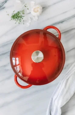 Gretl gjutjärnsgryta emalj 4 L, Röd