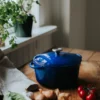 Gretl Gjutjärnsgryta rund knopp rostfritt stål 4 L, Blå
