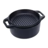 Gryta och grillpanna gjutjärn pre-seasoned, 2 delar