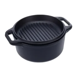 Gryta och grillpanna gjutjärn pre-seasoned, 2 delar
