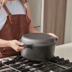 Gryta och grillpanna gjutjärn pre-seasoned, 2 delar