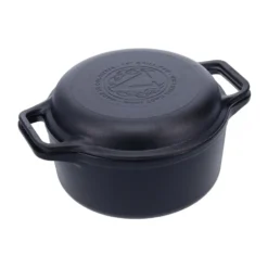Gryta och grillpanna gjutjärn pre-seasoned, 2 delar