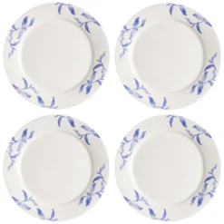 Havspil tallrik 28 cm 4-pack, blå-vit