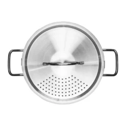 Heirol Steely gryta med lock inbyggd sil, 5 liter