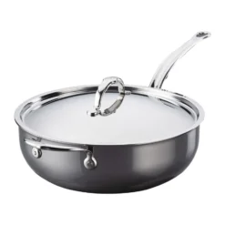 Hestan Nanobond traktörpanna med lock 4,7 L, Rostfritt stål