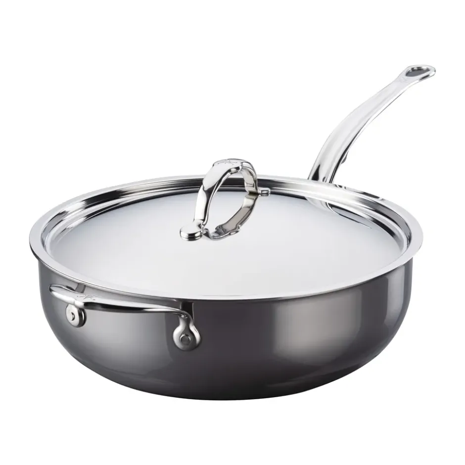 Hestan Nanobond traktörpanna med lock 4,7 L, Rostfritt stål