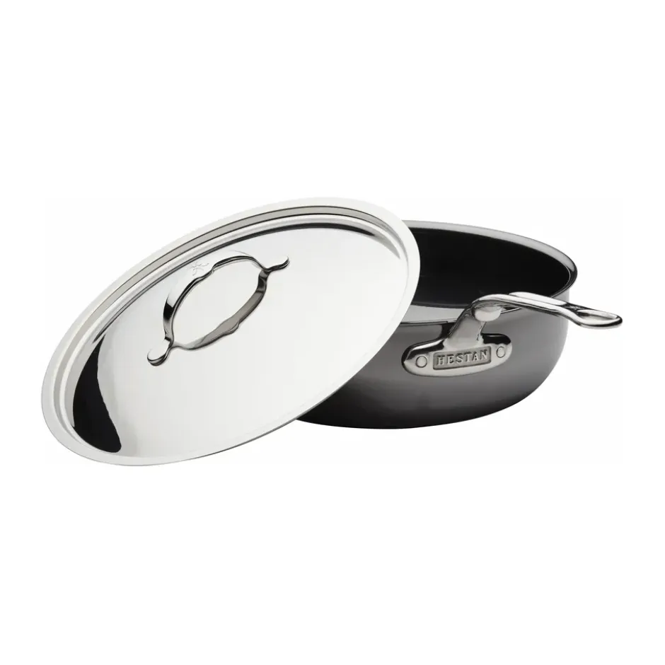 Hestan Nanobond traktörpanna med lock 4,7 L, Rostfritt stål