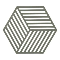 Hexagon grytunderlägg, Olive Taupe