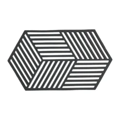Hexagon grytunderlägg stor, Black