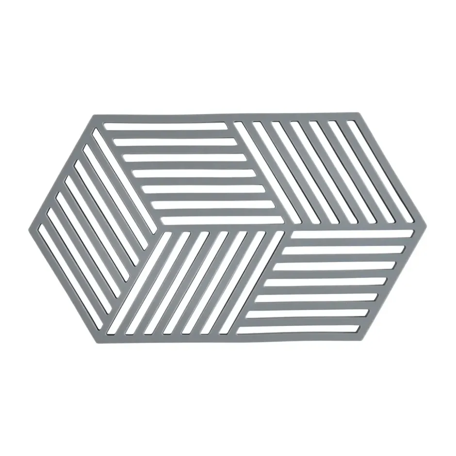 Hexagon grytunderlägg stor, Cool Grey