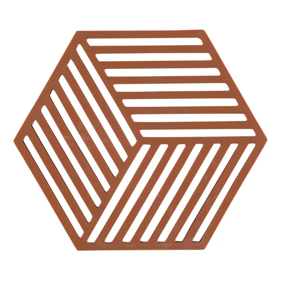 Hexagon grytunderlägg, Terracotta