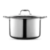 Hexclad hybrid gryta med glaslock 9,5 L, Silver