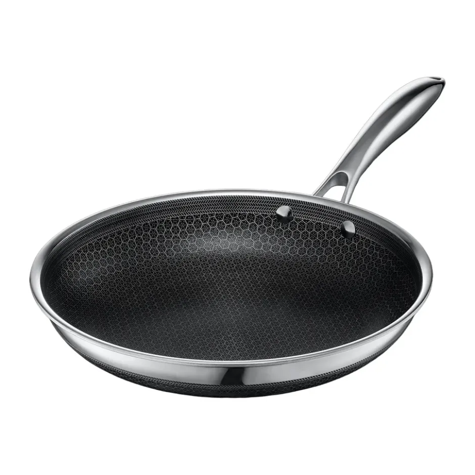 Hexclad Hybrid stekpanna 26 cm, Rostfritt stål-svart