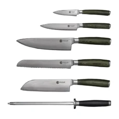 Hexclad knivset 6-delar, Damaskus stål