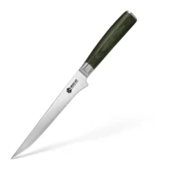 Hexclad urbeningskniv damaskus 15 cm, Silver