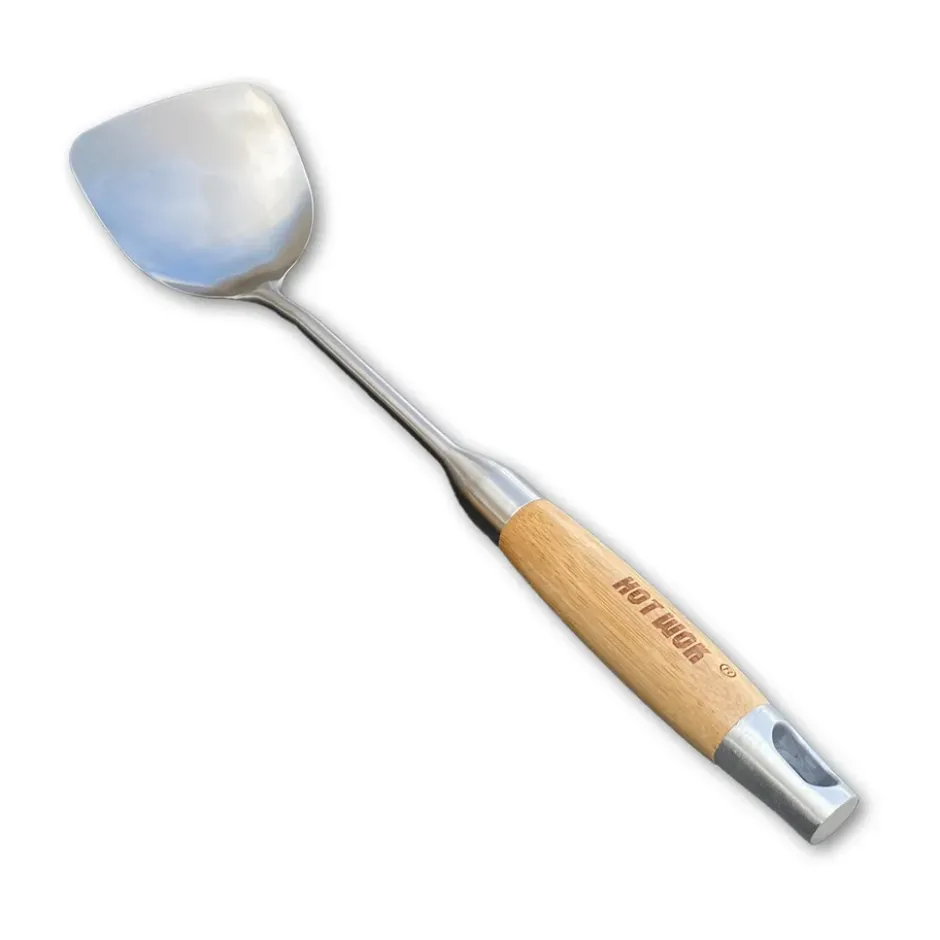 Hot Wok wokspade 38 cm, Rostfritt stål-bambu