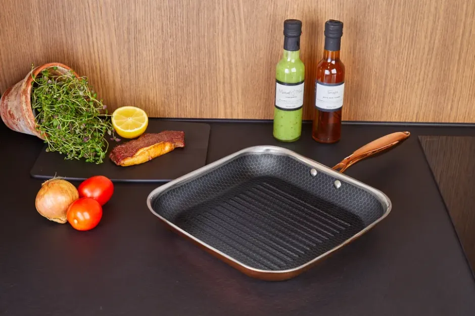 Hâws Santo grillpanna hybrid coating 28 cm, Rose Gold