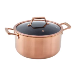 Hâws Santo gryta med lock hybrid coating 5,8 L, Rose Gold