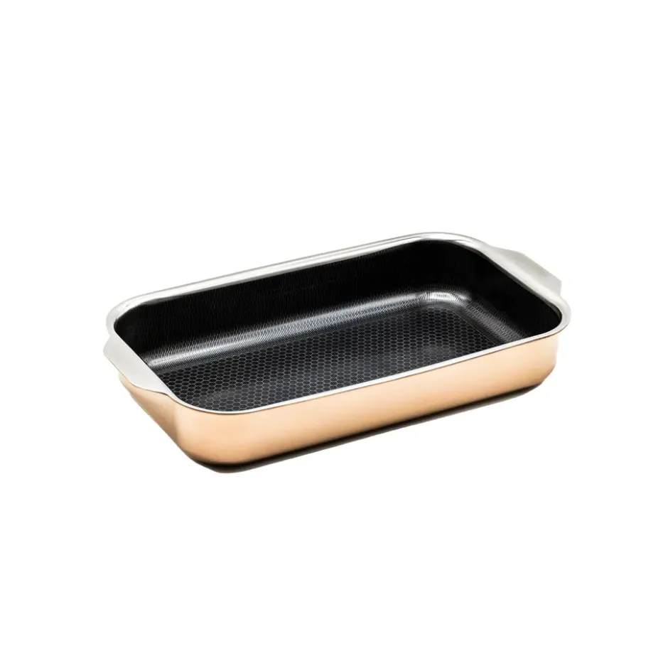 Hâws Santo roaster ugnsform hybrid coating rose gold, 32x18 cm