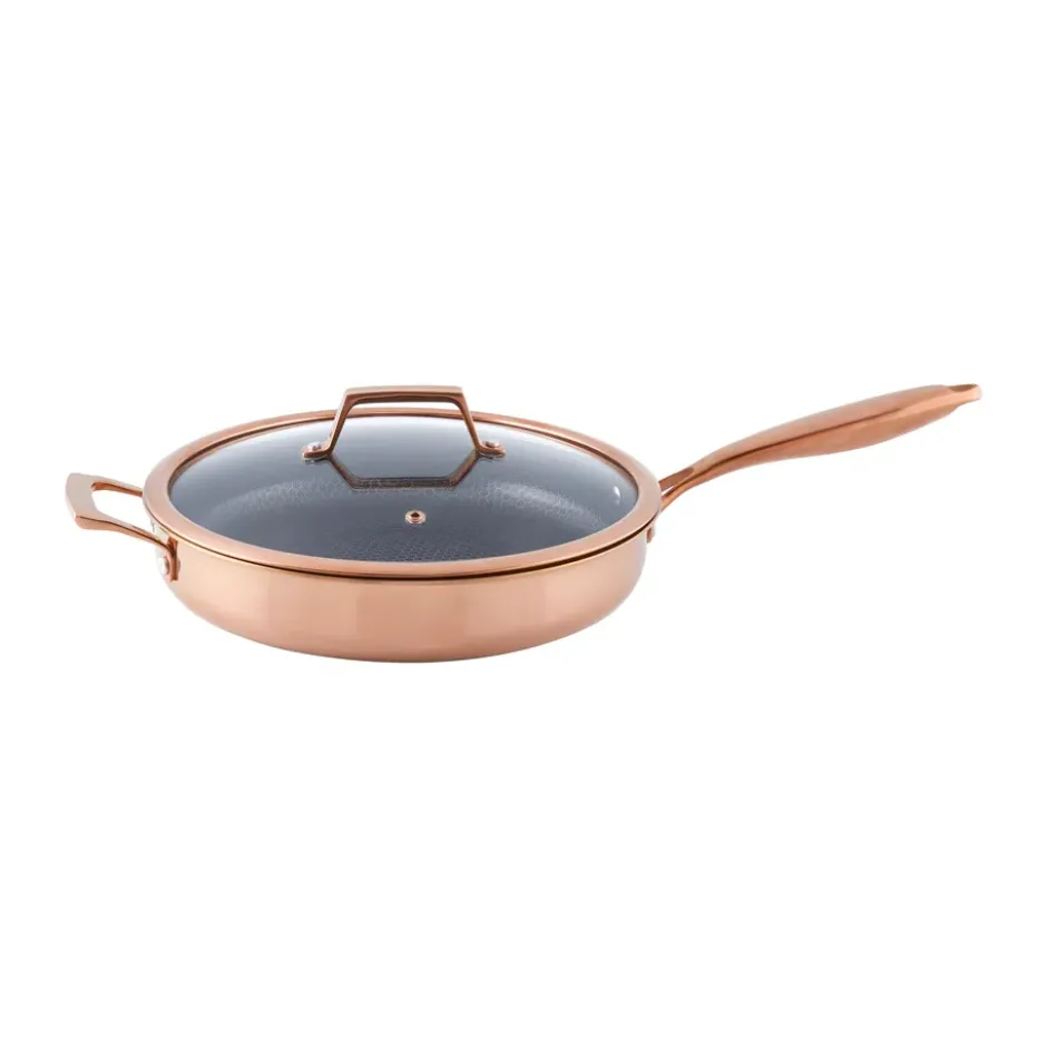 Hâws Santo traktörpanna med lock hybrid coating, Rose Gold