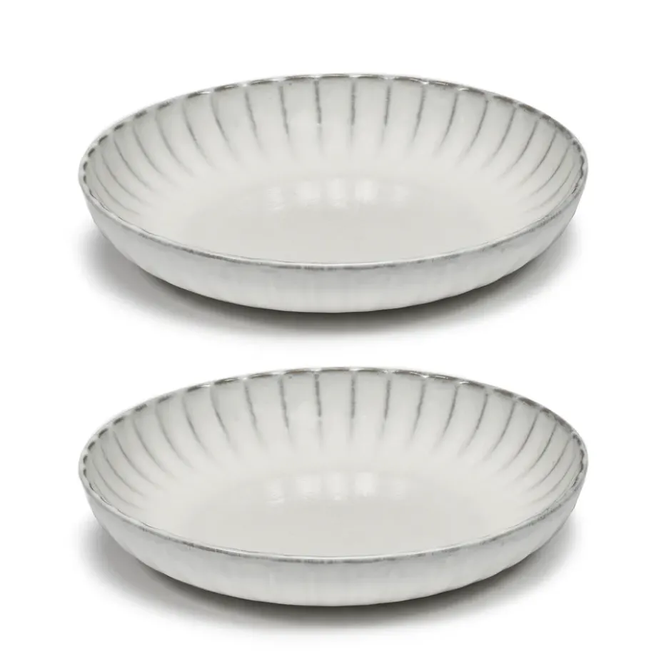 Inku high tallrik M Ø21 cm 2-pack, White