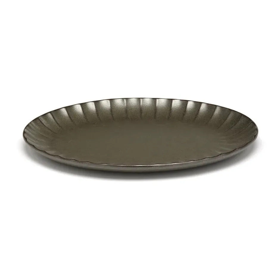 Inku oval tallrik S 17,5x25 cm, Green