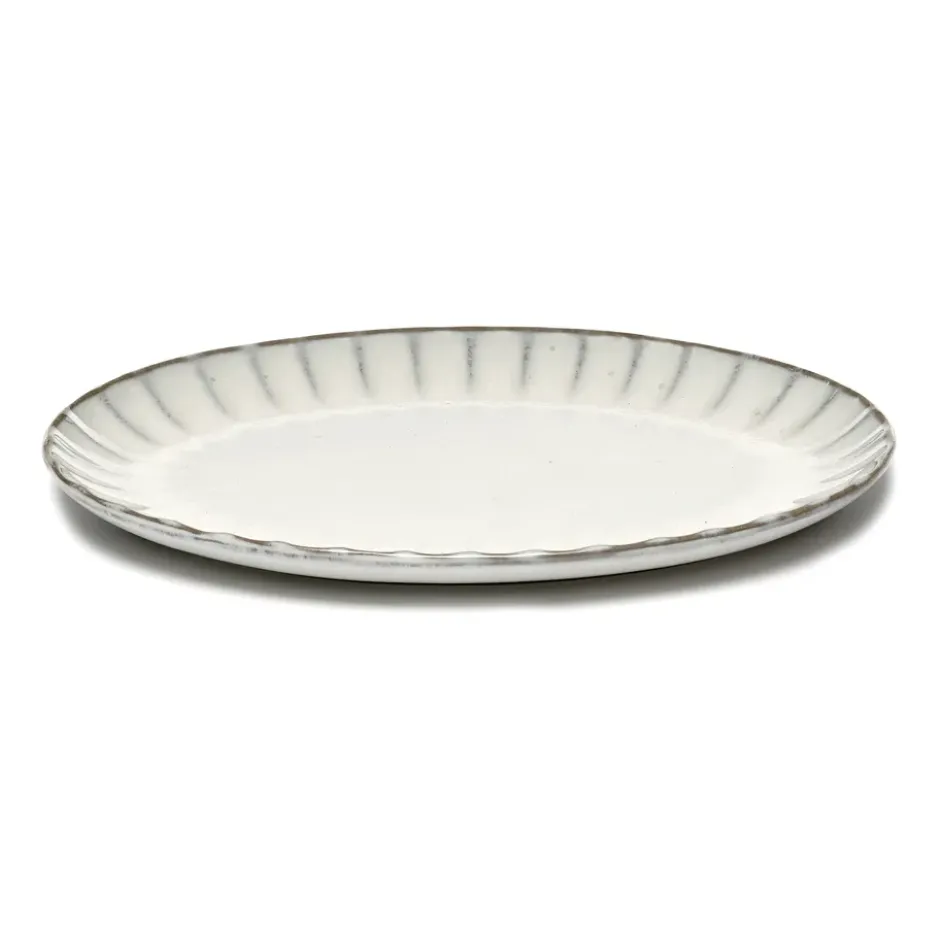 Inku oval tallrik S 17,5x25 cm, White