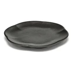 Inku räfflad tallrik M Ø13,9 cm, Black