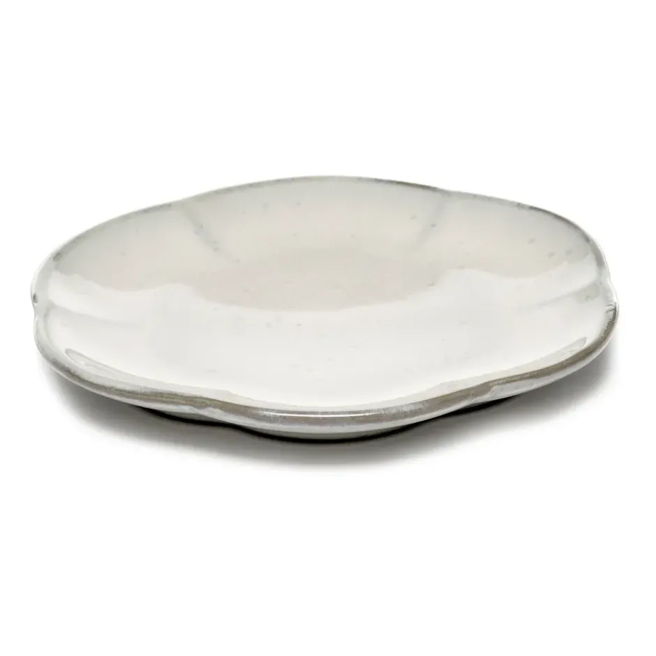 Inku räfflad tallrik M Ø13,9 cm, White