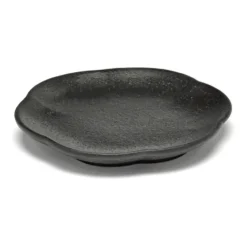 Inku räfflad tallrik S Ø8,9 cm, Black