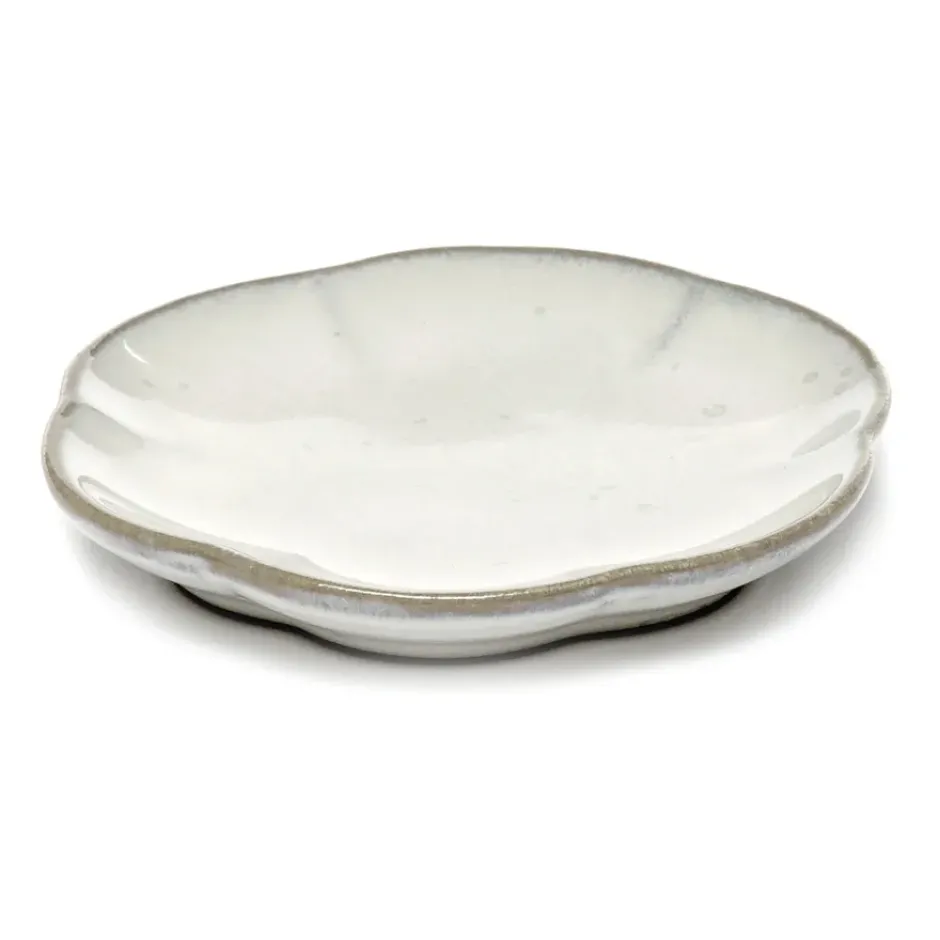 Inku räfflad tallrik S Ø8,9 cm, White