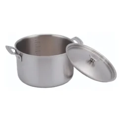 Inox gryta rostfri med lock, 6 l