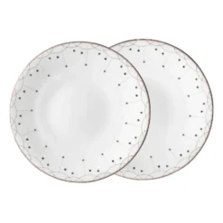 Julemorgen Girlander tallrik 2-pack Ø28 cm, Vit