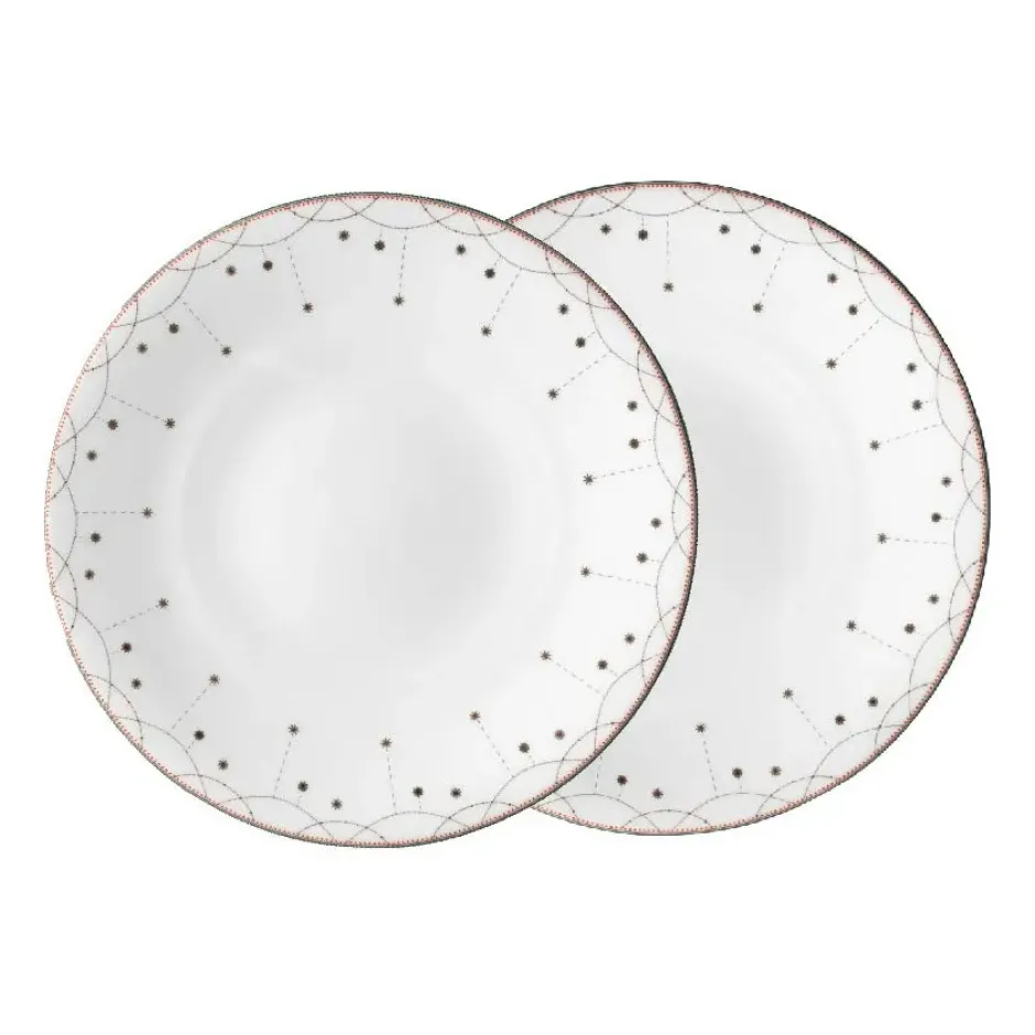 Julemorgen Girlander tallrik 2-pack Ø28 cm, Vit