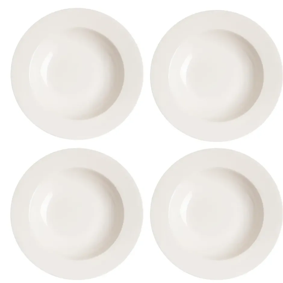Kalk djup tallrik 23 cm 4-pack, vit