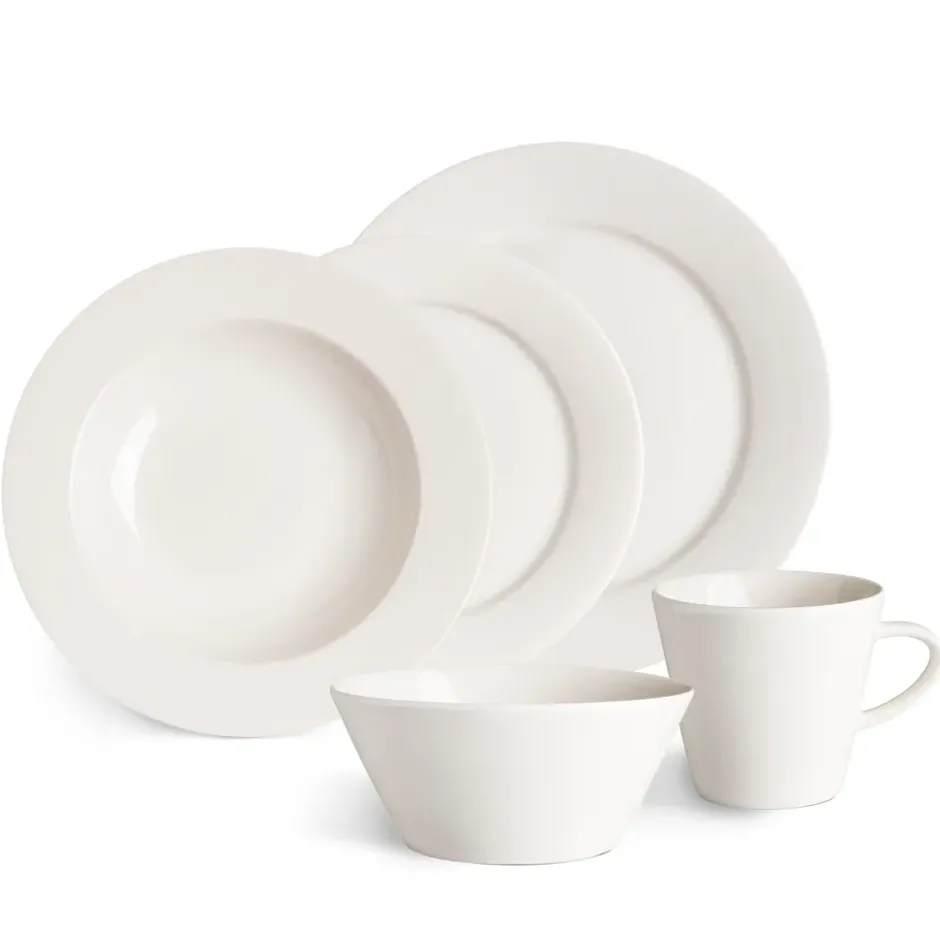 Kalk tallrik 28 cm 4-pack, vit