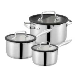 Karla kastrulset 3 delar, Silver