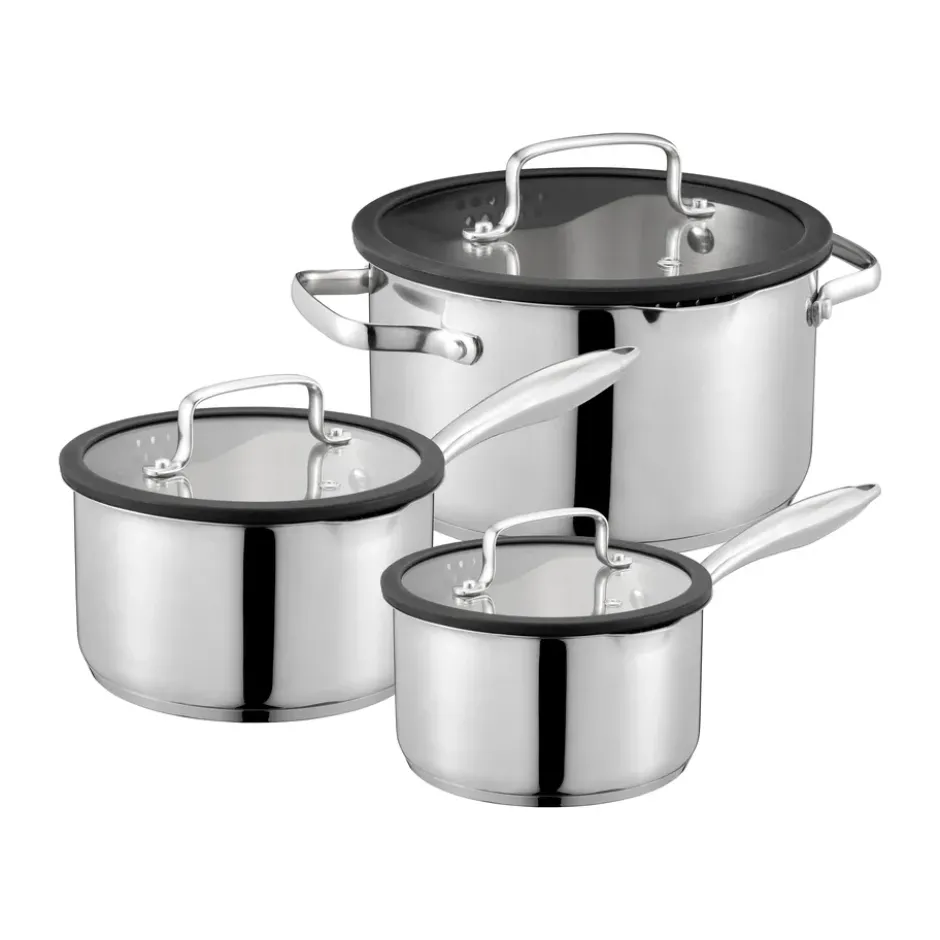Karla kastrulset 3 delar, Silver