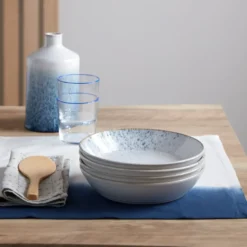 Kiln blue pasta tallrik 4-pack, Ø22 cm