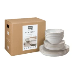 Kiln Coral servisset, Koral-beige, 12 delar