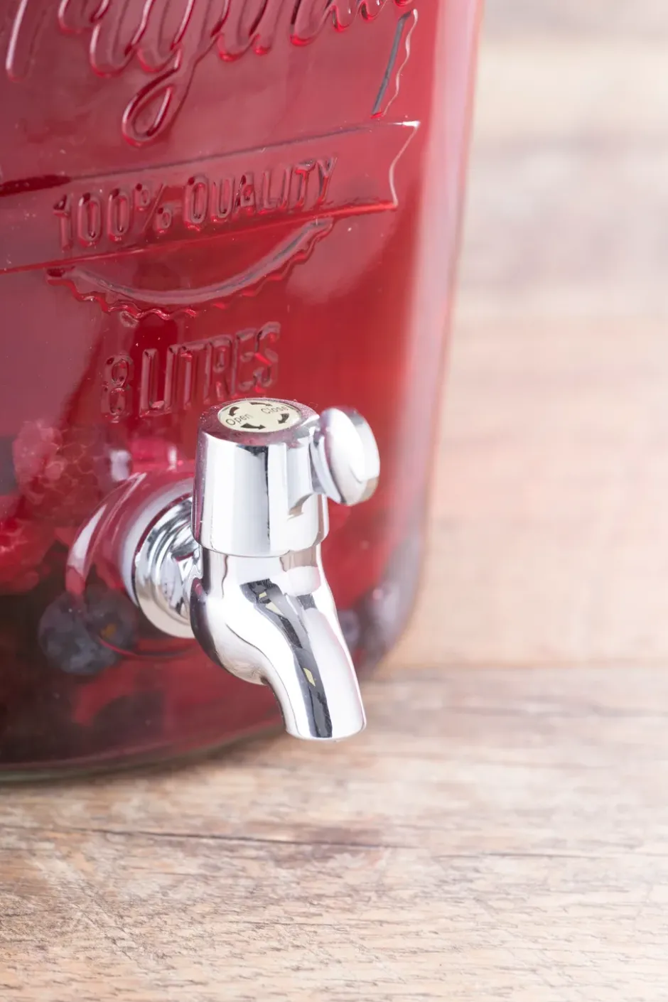 Kilner dryckesdispenser med tappkran, Klar-rostfritt stål, 8 L