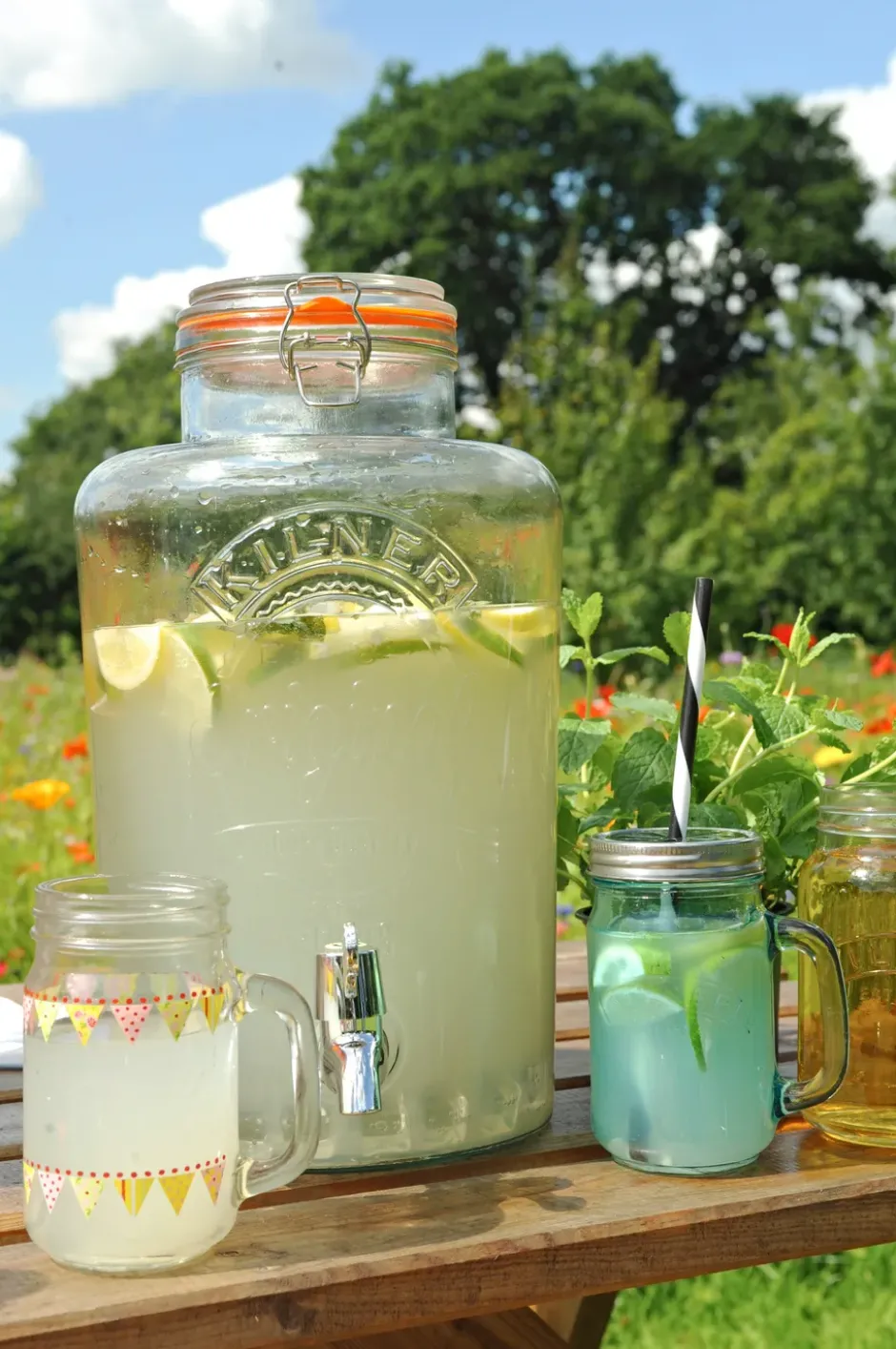 Kilner dryckesdispenser med tappkran, Klar-rostfritt stål, 8 L