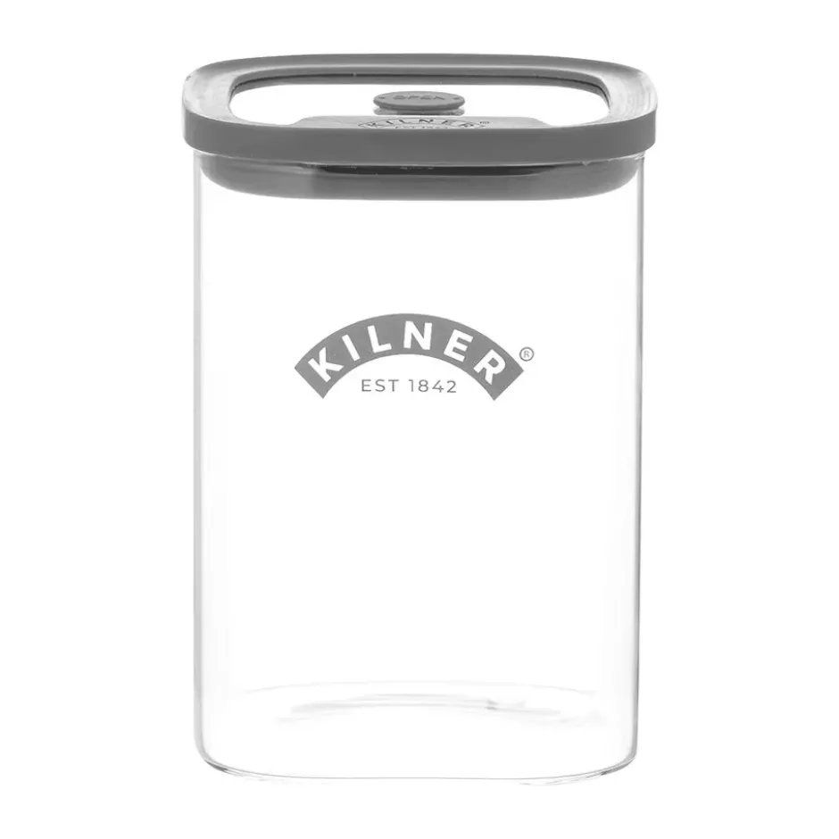 Kilner FRESH förvaringsburk, Klar-grå, 1 L