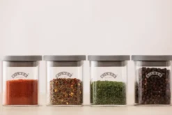 Kilner FRESH kryddburkar, Klar-grå, 4-pack, 160 ml