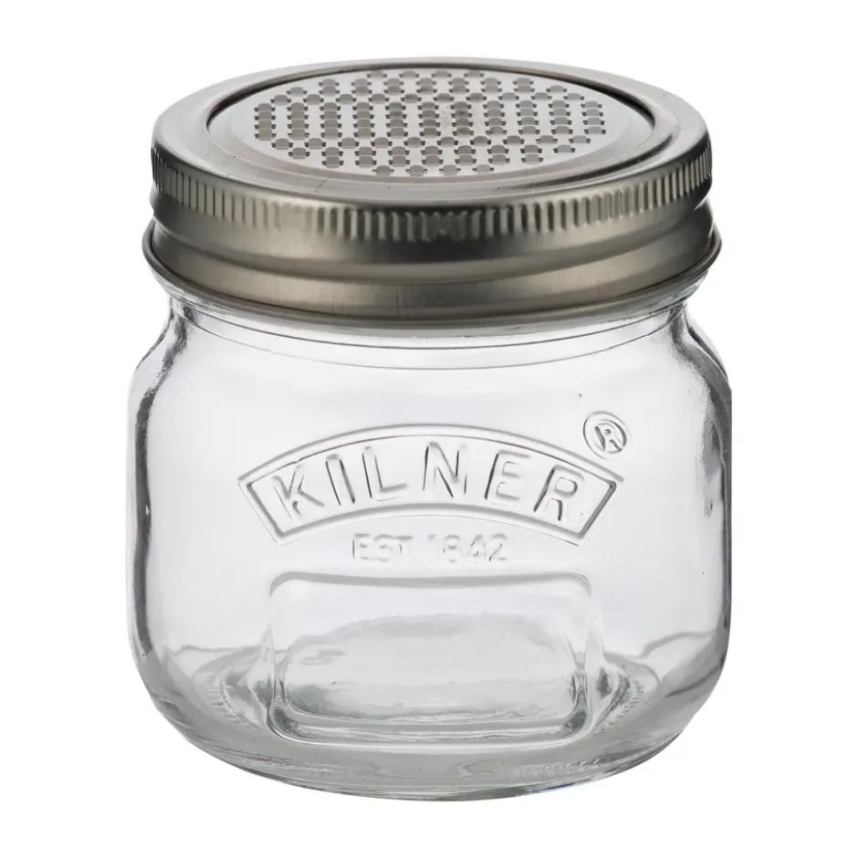 Kilner förvaringsburk med rivlock, Silver-klar, 250 ml