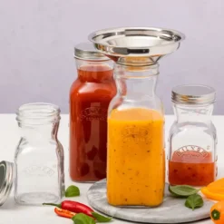 Kilner juice- och såsflaska, Klar-rostfritt stål, 1 L