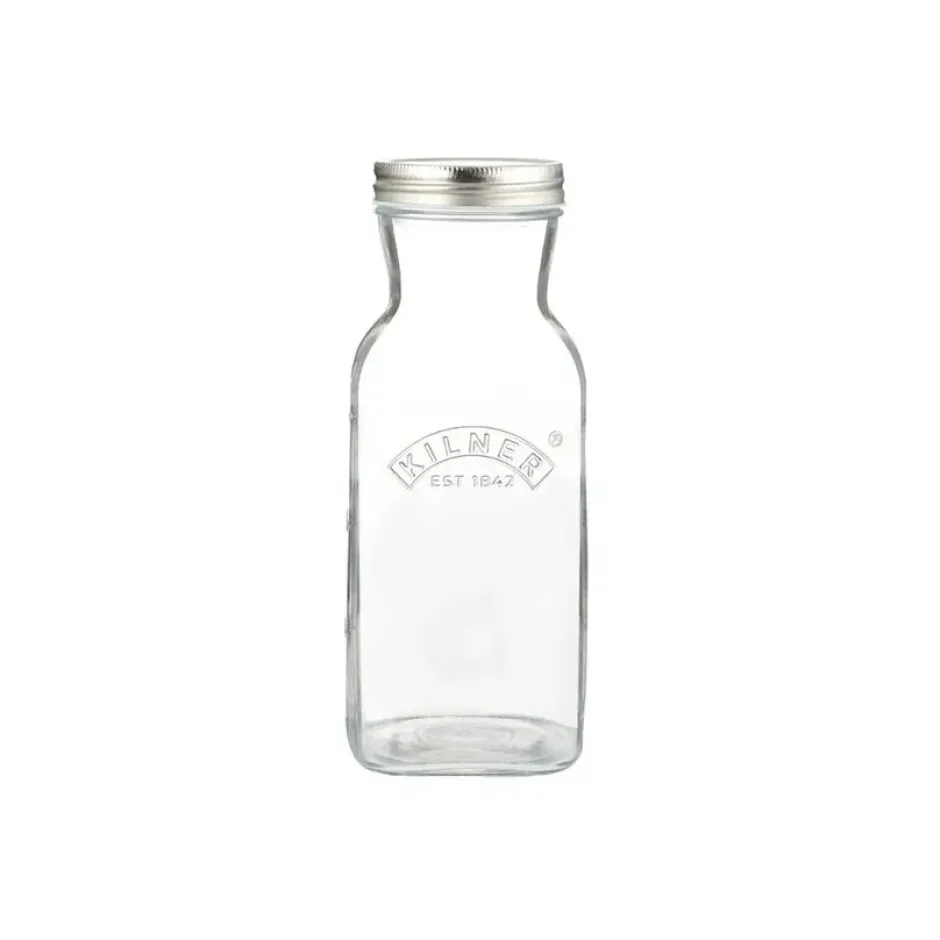 Kilner juice- och såsflaska, Klar-rostfritt stål, 1 L