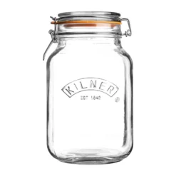 Kilner konservburk fyrkantig med bygel, Klar, 1,5 L