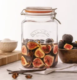 Kilner konservburk fyrkantig med bygel, Klar-rostfritt stål, 3 L