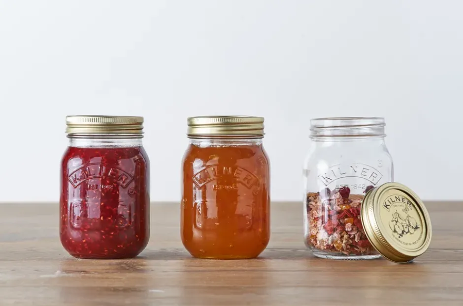 Kilner konservburk rund, Klar-guld, 0,5 L